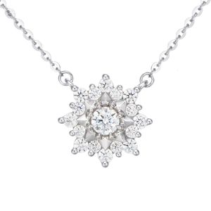 Collar de diamantes principal de 10 'con incrustaciones de oro nuevo 2023/14K/10K/9K/collar de copo de nieve personalizado de joyería de plata esterlina