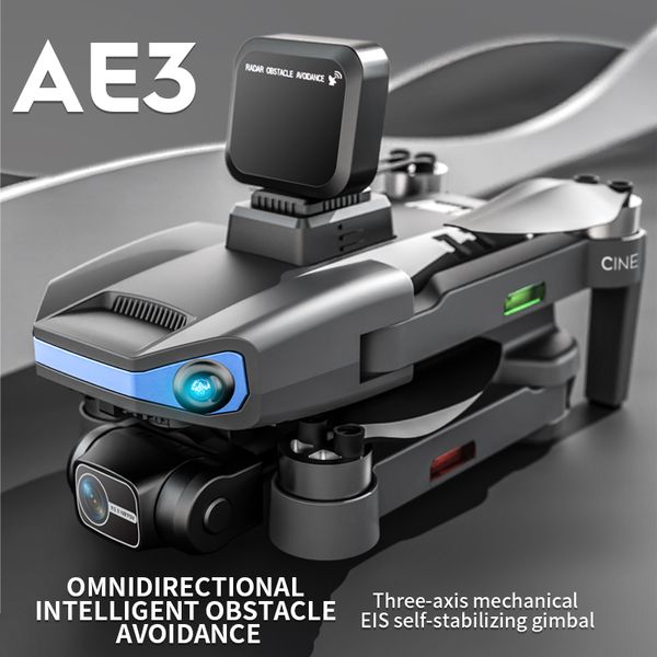 2023 Nouveau drone GPS 8K HD double caméra aérienne photographie avion professionnel évitement d'obstacles UAV 5G RC Distance 5KM cardan de stabilisation mécanique EIS à trois axes