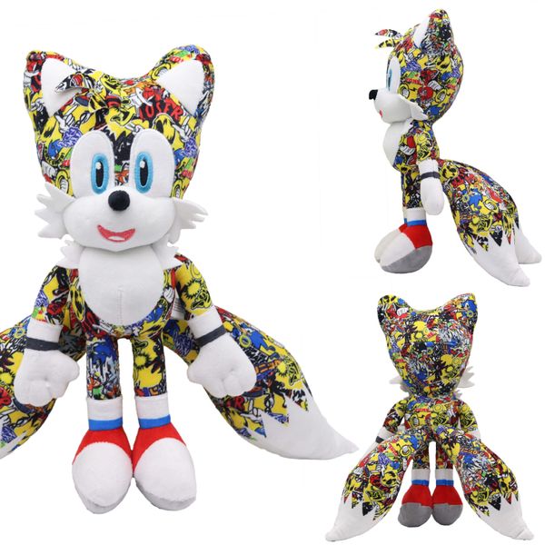 2023 Nuevo graffiti 30 cm juguete de peluche supersónico sonic mouse Sonic hedgehog estilo especial