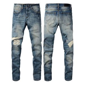 2023 Nieuwe hoogwaardige jeans gescheurde en gescheurde motorbroek slim fit motorjeans heren designer jeans Maat 28-40 #16