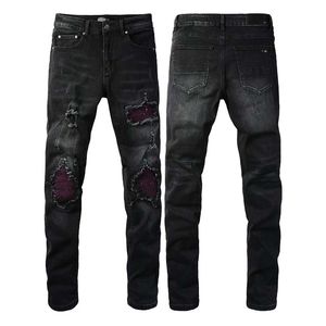 2023 Nouveau pantalon en lambeaux et déchiré de haute qualité jeans de concepteur de moto
