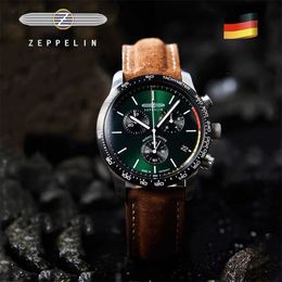 2023 Nueva marca superior de alta calidad Zeppelin Reloj para hombre Luminoso 42 mm Zafiro Relojes de pulsera para hombre Cronógrafo multifuncional Relojes de movimiento de diseñador Montre de Luxe