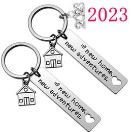 2023 New Home Adventure Keychains pour le cadeau de créneaux de ménage pour le propriétaire de la maison de la maison