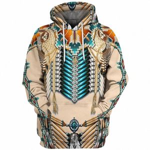 2023 Nueva chaqueta de estilo indio Sudadera impresa en 3D Persalized Hombres y mujeres con capucha Hip Hop de gran tamaño Fi Jersey Tops Q7Ri #