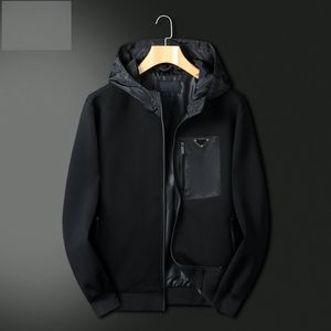 2023 nieuwe jas heren winter vrijetijdskleding ijzeren driehoek badge winddichte rits jas designer hoodie jas