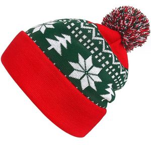 Nouveau chapeau tricoté, chapeau en laine, chapeau de noël pour hommes et femmes, boule de laine Jacquard, chapeau en laine tricoté européen et américain