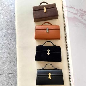 2023 nouvelle niche coréenne symmetri19 petit sac carré en daim de vachette minimaliste français, sac à bandoulière à main pour femmes 240328