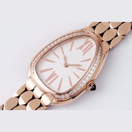 Nieuw damesmode luxe diamant Romeins karakter roestvrijstalen luxe horloge