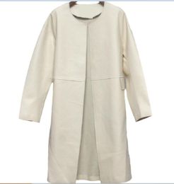 Manteau mi-long en peau de mouton jaune clair, contour droit, Totem Simple et léger, haut de luxe pour femmes, nouvelle collection 2023