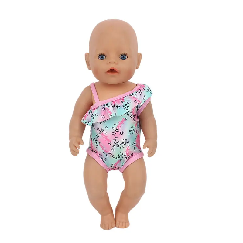 2023 Ny härlig bikini passar för baby docka 43 cm spädbarn dockkläder, docktillbehör.