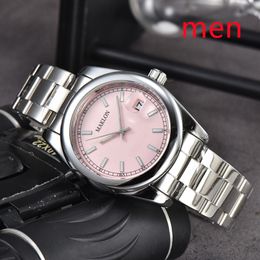 2023 Nieuwe luxe 41 mm Men Watches Luxury polshorloges mode zwarte wijzerplaat met kalender vouwen gesp gespierde clasp meester kwarts mannen kijken relogio masculino 36 mm vrouwen