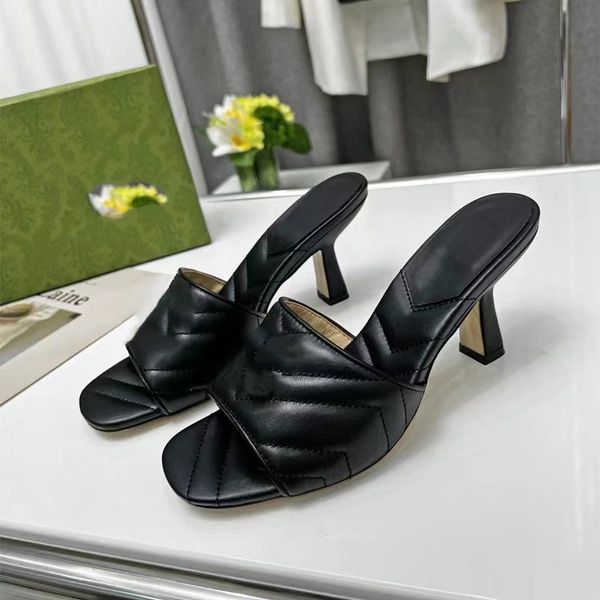 2023 nuevo diseñador de lujo estilo romano sandalias de mujer sexy lujo sandalias de tacón alto cuero lujo verano vestido de novia zapatos 35-41