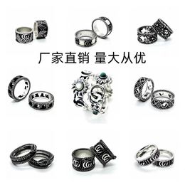 2023 Nieuwe luxe hoogwaardige mode -sieraden voor trend Skull Dubbel gemaakt oude paar ring Sterling Silver Handwar