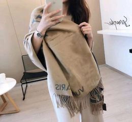 2023 Nouveau luxe V Écarpe Cashmere Shâle épais femmes Long Winter Wram Pashmina Wraps Hijab avec Tassel Bufanda Foulard 20237053427