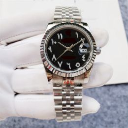 2024 Nouvelle montre de luxe automatique mécanique chiffres arabes 41mm montres pour hommes 41mm argent étanche tout bracelet en acier inoxydable créateur de mode
