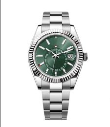 2023 nuevos relojes mecánicos automáticos para hombres 42mm esfera verde pulsera Jubilee relojes de pulsera de acero inoxidable para hombres