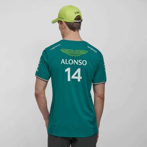 2023 Nouveaux t-shirts de l'équipe F1 pour hommes et femmes T-shirts Aston Martin 2023 Pilote de course espagnol Ferno Alonso Stroll Oversized
