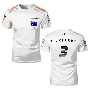 2023 Nuevos hombres y mujeres F1 Team T-shirts Verano Fórmula Uno Mclaren Racing Car Impresión 3d Hombres Mujeres Deportes Camisa casual Camisetas para niños Tops Jersey