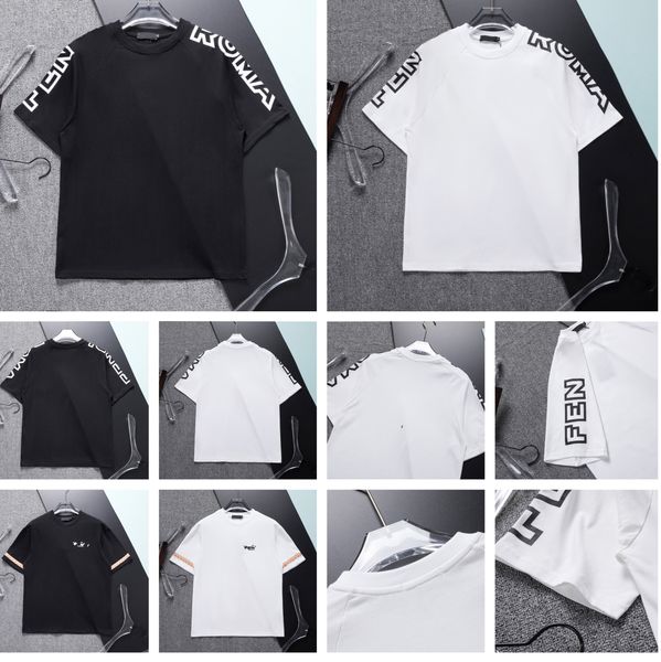 2023 Nuevas camisetas para hombres de diseño para hombres 230G boutique hilo doble nuevo manga corta nueva, negro, blanco, tamaños m-xxxl