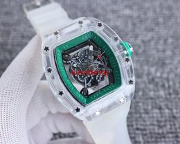 Reloj de cuarzo con personalidad creativa y hueca para hombre, esfera hueca única, Esfera luminosa con puntero R56-01, novedad de 2023