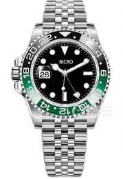 2023 Neue Herren-Armbanduhr für die linke Hand, Designer-Keramikring, 40 mm, Größe 316, Feinstahl, automatisches mechanisches Uhrwerk, faltbare Sicherheitsschnalle