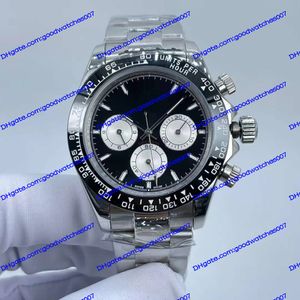 2023 nieuw herenhorloge automatisch mechanisch horloge 126529-0001 40 mm zwarte wijzerplaat keramische bezel horloge met vouwsluiting 126529 126519 roestvrijstalen herenhorloge zonder timer