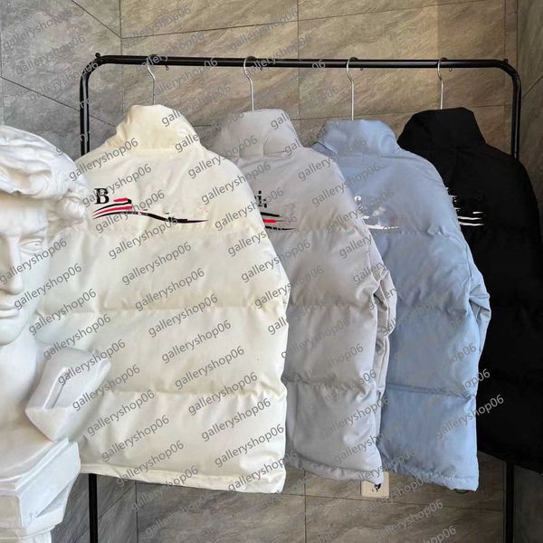 2023 Nouvelle veste d'hiver pour hommes Coupe-vent de créateur Manteau en duvet pour femmes Balencias Lettre imprimée Manteau en duvet North Warm Park Manteau avant Manteau pour hommes M-2xL