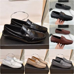 2023 New Men Saffiano Leather Driver mocasines Designer High quality Bean shoes Classic Fashion mocasines de cuero de vaca de piel de oveja Tamaño de los zapatos 38-45