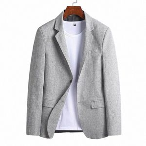 2023 Nieuwe Mannen Jasje Lente Herfst Casual Losse Busin Blazer Masculino Fi Solid Lg Mouwen Butt Kostuum Homme V4Vn #