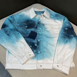 2023 nouvelles vestes en jean pour hommes élégantes conception d'impression d'étoiles belles vestes courtes de créateur de luxe à poitrine unique