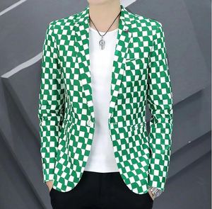 2023 Nieuwe herenpakken modeontwerper Blazers Man Classic Casual Floral Print Luxury jack met lange mouwen slanke pak lagen