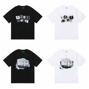 2023 Nouveaux Hommes Trapstar T-shirt À Manches Courtes Imprimer Outfit Chenille Femmes T-shirts Noir Blanc Coton Londres Streetwear Mode Vêtements S-XL Noir Anneau Blanc