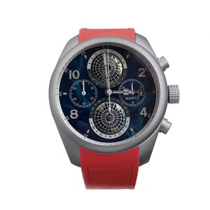 2023 NIEUWE MENTEN Kijk North South Earth Automatisch Roterend werk Chronograph Quartz Movement Fashion Polshipes Montre de Luxe Male Clock Designer Watches