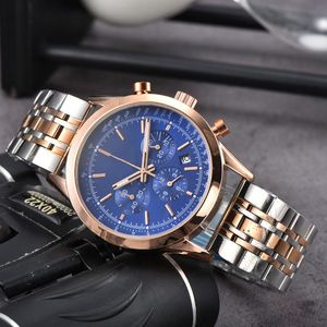 2023 New Mens Watch Quartz Luxury Navitimer B01 Dial Chronograph Celt Steel Strap de haute qualité Wristwatch 03