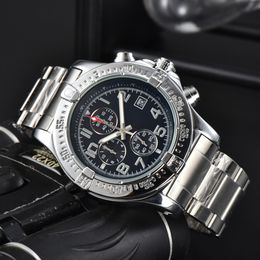 2023 New Mens Watch Three Aignele Quartz Watch de haute qualité Top Top Luxury Chronograph Clock Watch Rubber Watch Watch Band Men Mens Fashion Watches Ben-05
