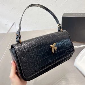 2023 nuevo Messenger Bag Underarm Hobo Shoulder Shopping Bags Crossbody Bolso Monedero Cuero genuino Mujeres Bolsos Golondrinas Metal dorado Correa extraíble