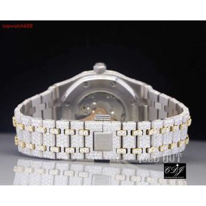2023 Nieuwe Moissanite Diamond populaire kwaliteit Diamond heren Watch Gold Pilded Hip Hop Iced Out WatchMaz4