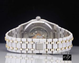 Montre de luxe en diamant Moissanite pour hommes, de qualité populaire, en or pelé, style Hip Hop glacé, MAZ4, nouvelle collection 2023