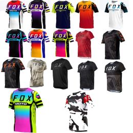 2023 New Motocross Mountain Enduro Bike Vêtements Bicycle Moto Downhill T-shirt Hpit Fox Men Cycling Jersey Mtb Shirts BMX