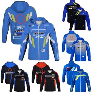 2023 Nouvelle veste à capuche de moto MOTO Racing Team Soft Shell Vestes à glissière Sweat-shirt Automne Hiver Motocross Sweat à capuche pour hommes