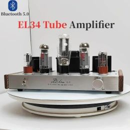 2023 New Oldchen EL34 Tube Amplificateur Home Theatre Bluetooth 5.0 Classe A Amplificateur audio HIFI High Power