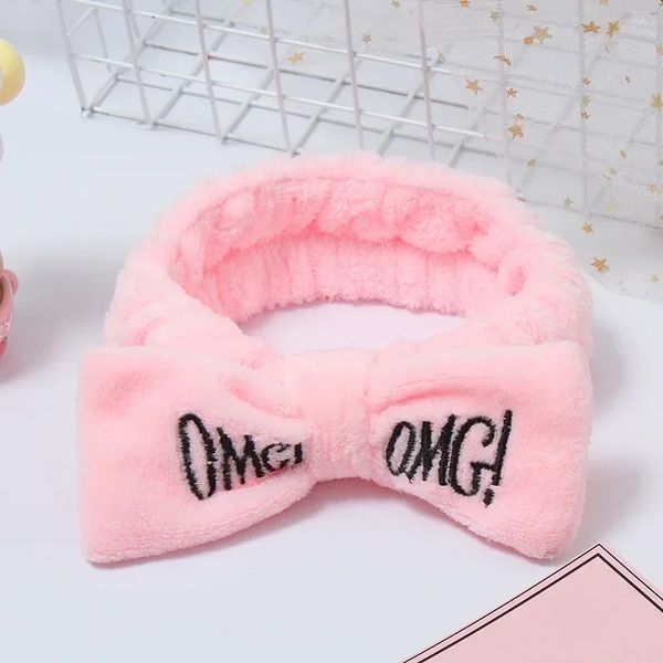 2023 NUEVA LETURA DE OMG Coral Fleece Face Face Bail Bands for Women Girls Headwear Bands Bandas para el cabello Turban Accesorios