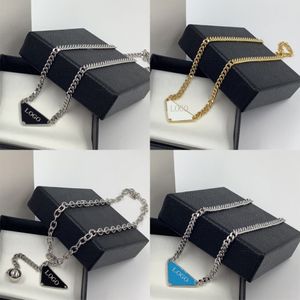 2023 Nieuwe P Triangle -kettingen voor vrouwen luxe feestmodeketting ketting sieraden ontwerper Holiday Gift2576