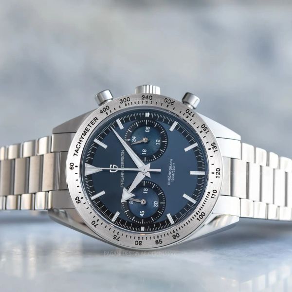 2023 New Pagani Design Retro Wide Arrow Watches Luxury Quartz Watch for Men Sport Speed ​​Chronograph VK64 MOVT AR SAPPHIRE VERRE