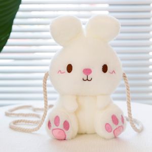 2023 nouveau sac à dos en peluche dessin animé mignon en peluche lapin sac enfants zéro sac à main femmes une épaule messager lapin en peluche jouet sac