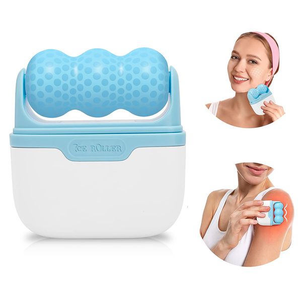 2023 Nouveau produit Rouleau de glace de haute qualité Massage du visage Beauté Santé Outil de soins de la peau ondulée Circulation sanguine Relax Serrage Masseur