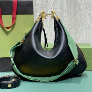 Sac de créateur de mode Hobos Tapé d'épaule en cuir pour femmes avec bracelet en nylon à rayures à rayures coloré et sac à main