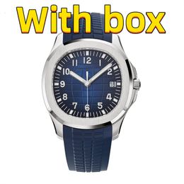 Nieuw rubberen automatisch mechanisch herenhorloge, klassieke stijl, 43 mm, volledig roestvrijstalen bandhorloge, saffier, superhelder