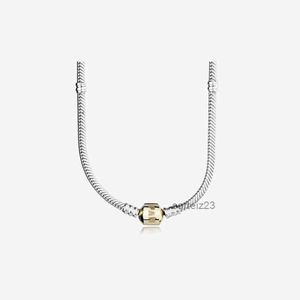 2023 nieuwe S925 Zilveren Hanger Kettingen voor vrouwen Designer Sieraden Originele DIY fit Pandora Moments Snake Chain Ketting Mode sleutelbeen kettingen met doos 4CLM