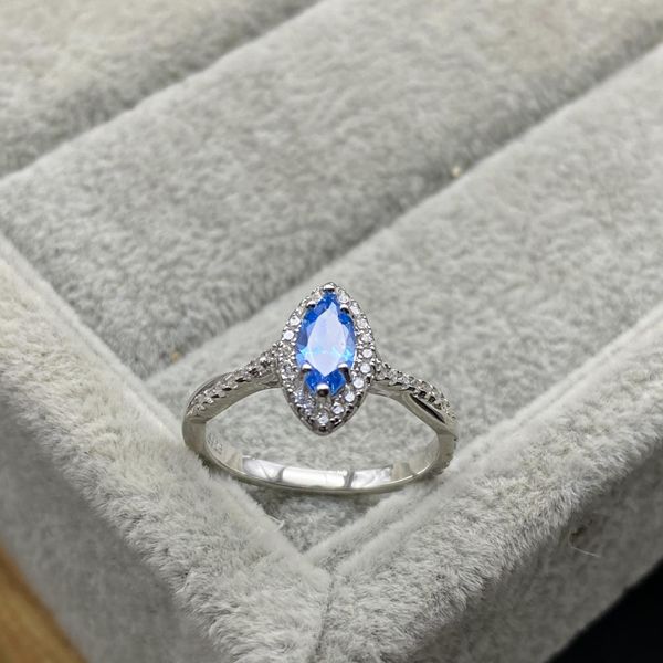 2023 nouveau S925 argent Sterling européen et américain oeil de cheval Zircon ensemble bague en diamant proposition personnalisée pour bague pour femme